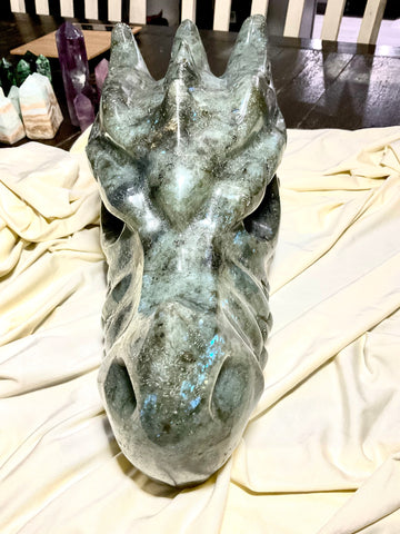 Labradorite Dragon Head