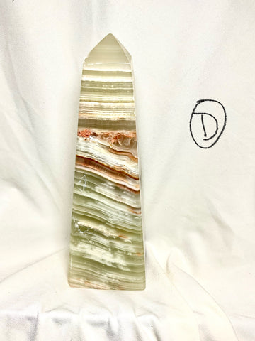 Banded Green Onyx Medium Towers